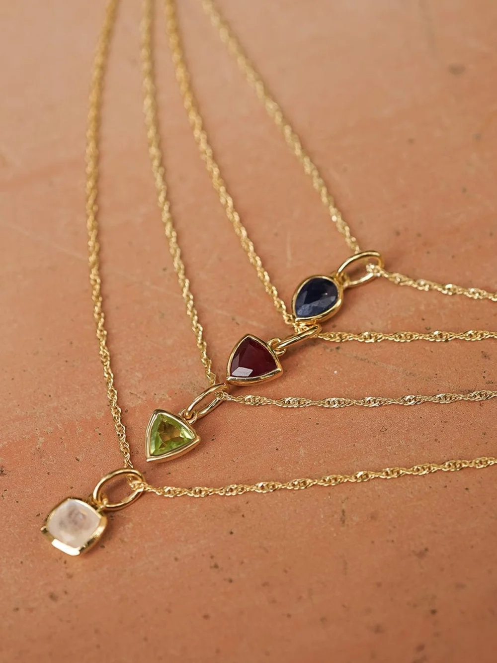 Daisy London Sapphire September Birthstone Charm Pendant 18ct Gold Plate, view 6