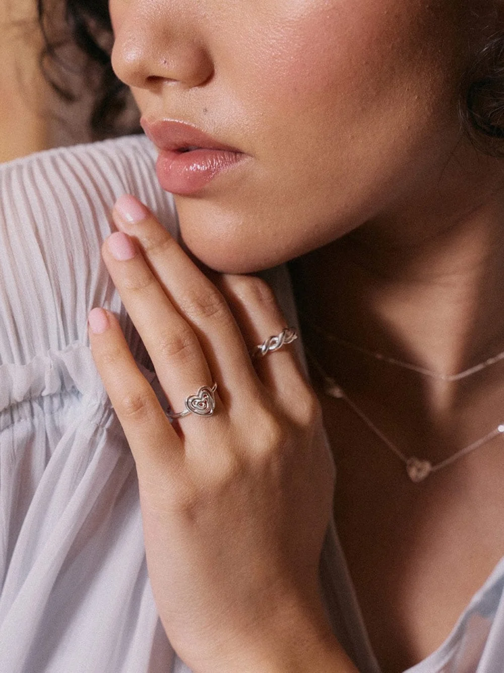 Daisy London Scribble Knot Ring Sterling Silver, view 3