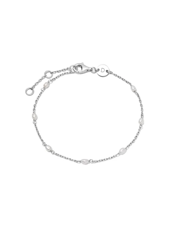 Daisy London Seed Pearl Chain Bracelet Sterling Silver