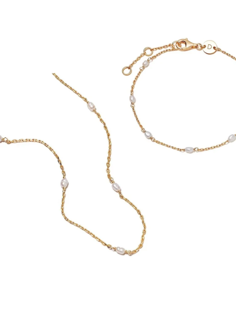 Daisy London Seed Pearl Layering Set 18ct Gold Plate