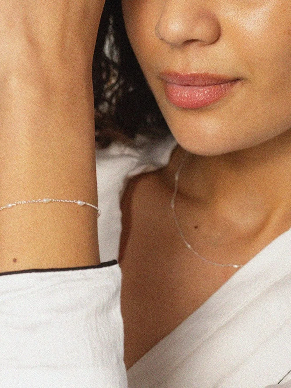 Daisy London Seed Pearl Layering Set Sterling Silver, view 2