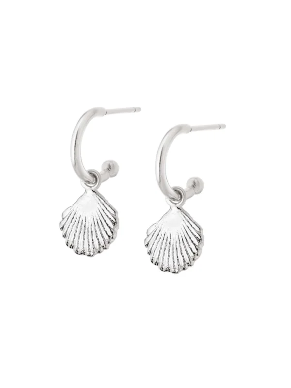 Daisy London Shell Drop Earrings Sterling Silver