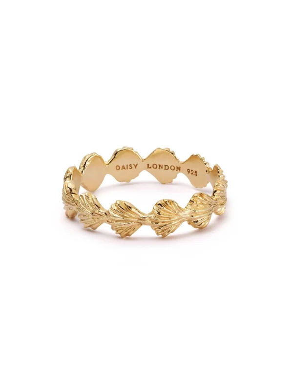 Daisy London Shell Stacking Ring 18ct Gold Plate
