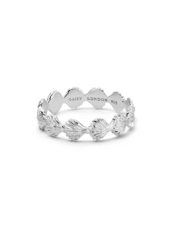 Daisy London Shell Stacking Ring Sterling Silver