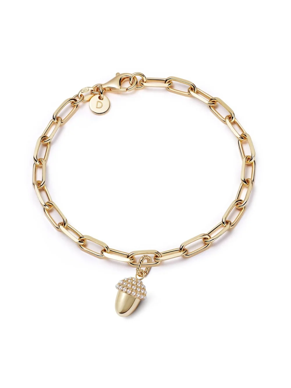 Daisy London Shrimps Acorn Charm Bracelet 18ct Gold Plate