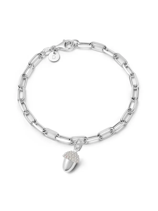 Daisy London Shrimps Acorn Charm Bracelet Sterling Silver