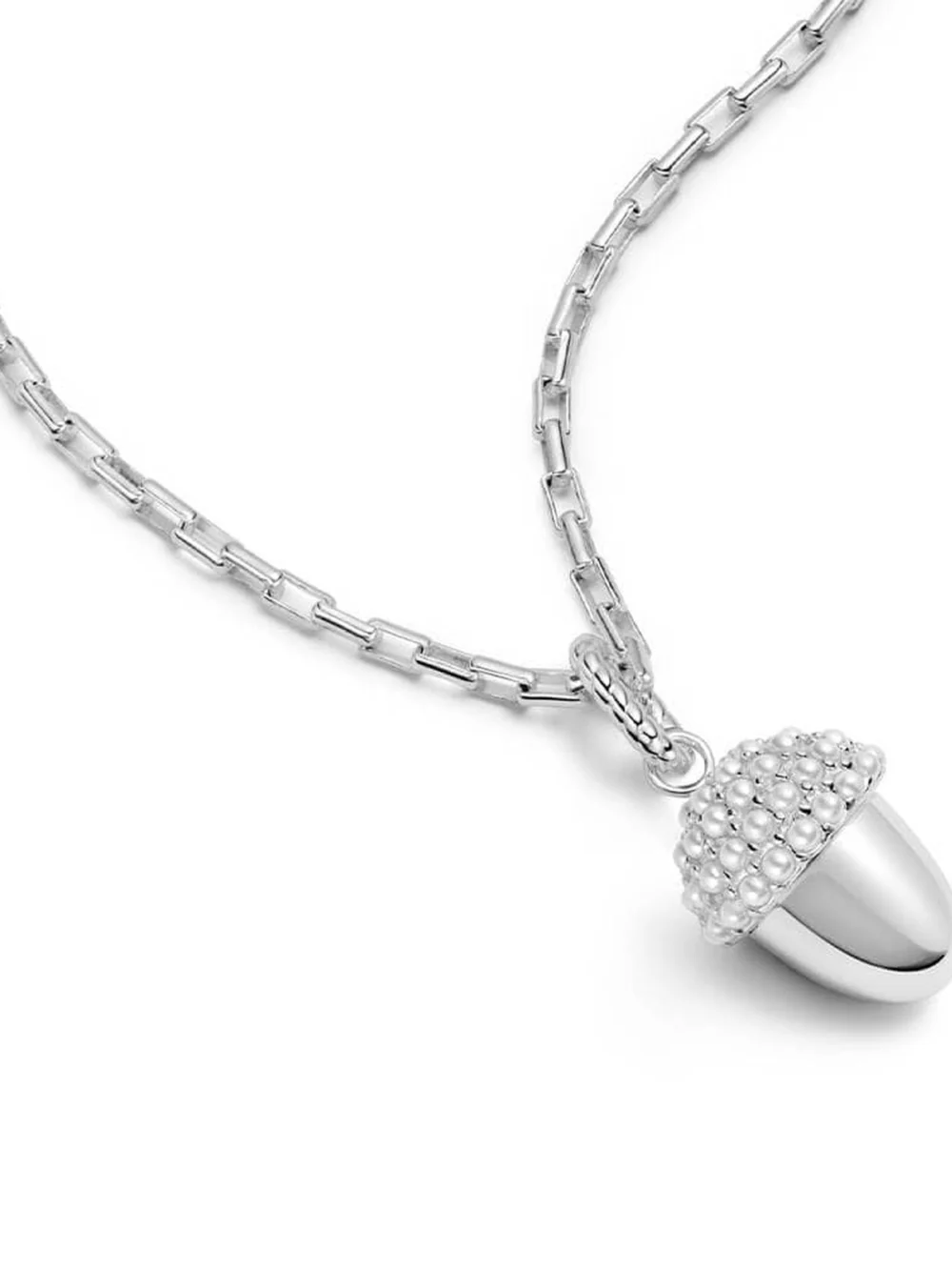 Daisy London Shrimps Acorn Charm Necklace Sterling Silver