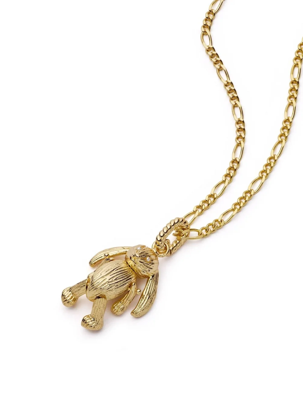 Daisy London Shrimps Bunny Charm Necklace 18ct Gold Plate