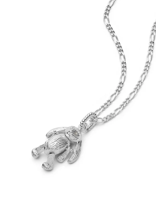 Daisy London Shrimps Bunny Charm Necklace Silver Plate