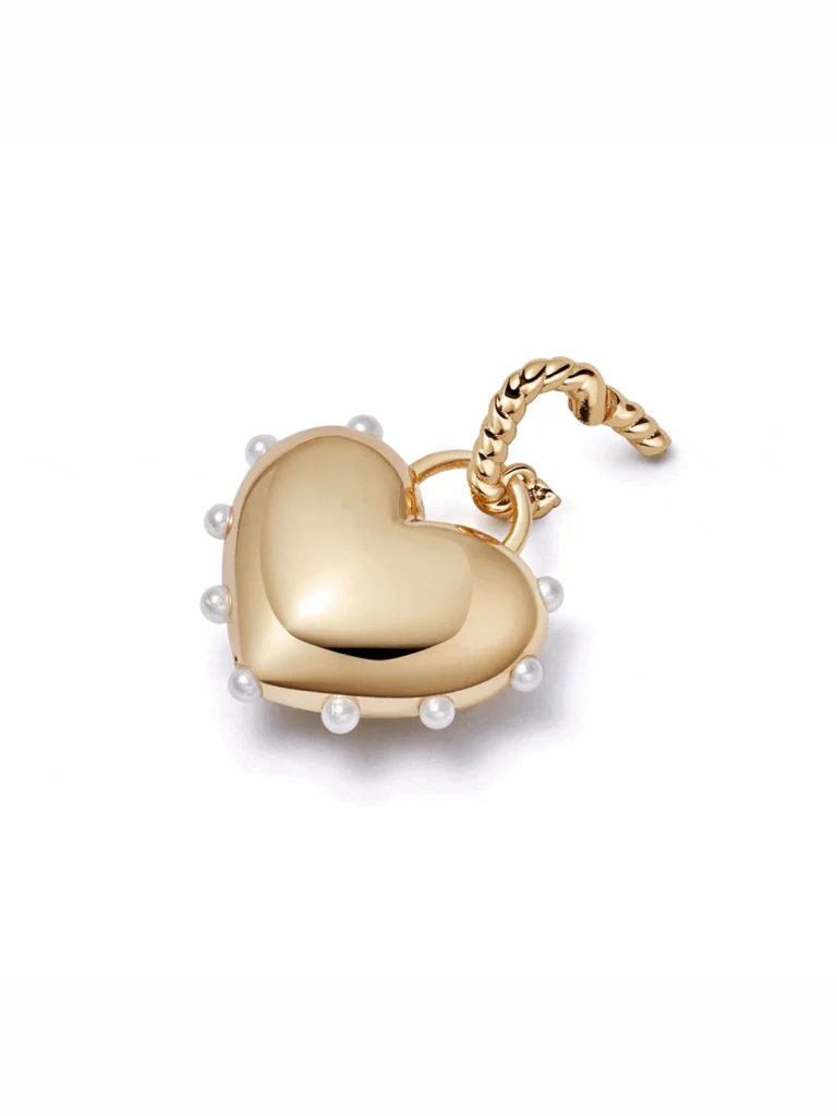 Daisy London Shrimps Chubby Heart Charm 18ct Gold Plate
