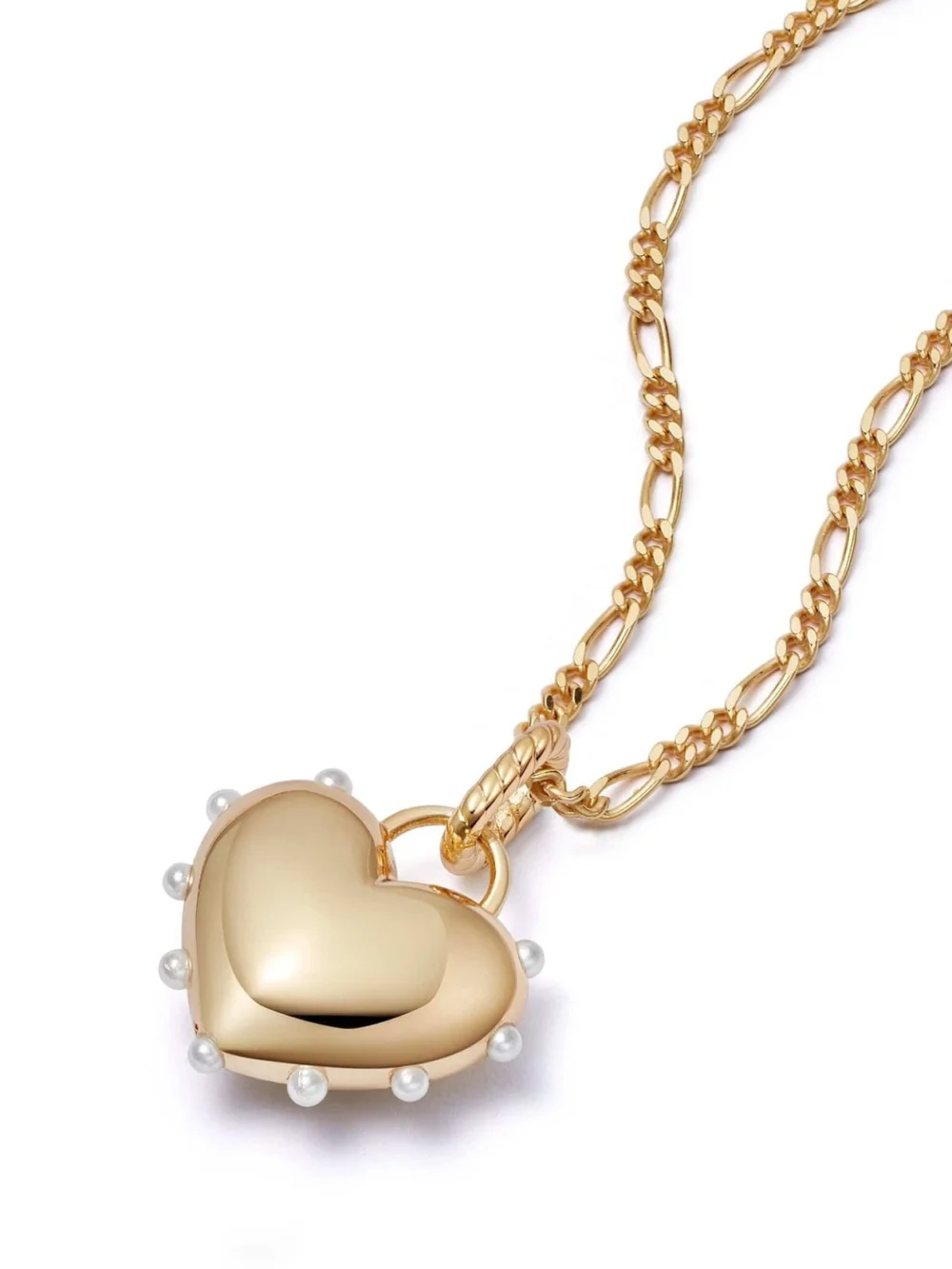 Daisy London Shrimps Chubby Heart Necklace 18ct Gold Plate