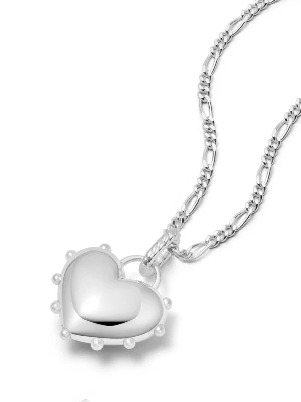 Daisy London Shrimps Chubby Heart Necklace Sterling Silver