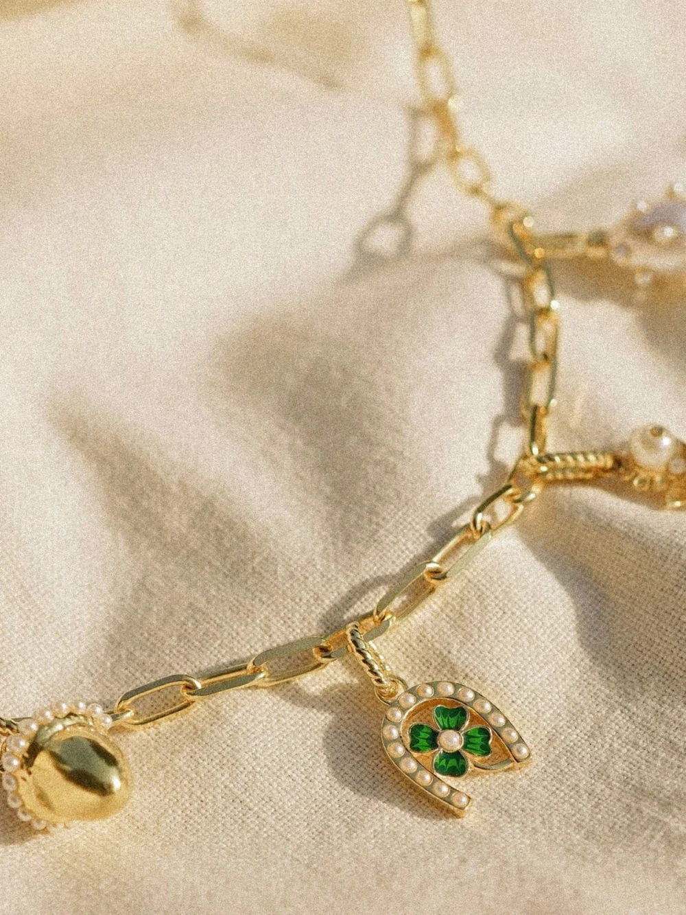 Daisy London Shrimps Chunky Chain Necklace 18ct Gold Plate, view 3