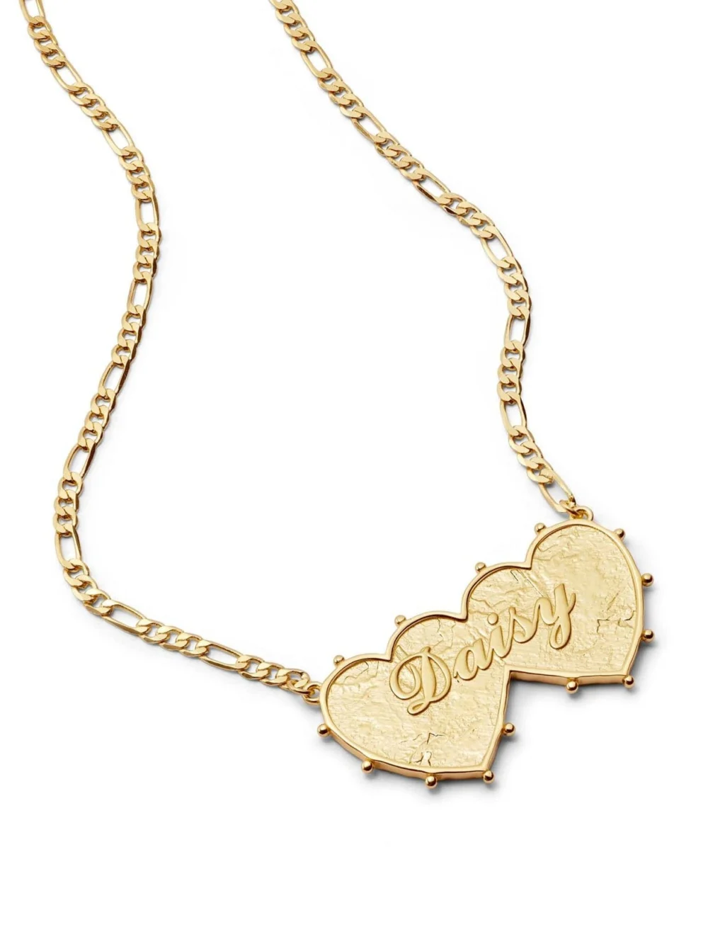 Daisy London Shrimps 'Daisy' Double Heart Necklace 18ct Gold Plate