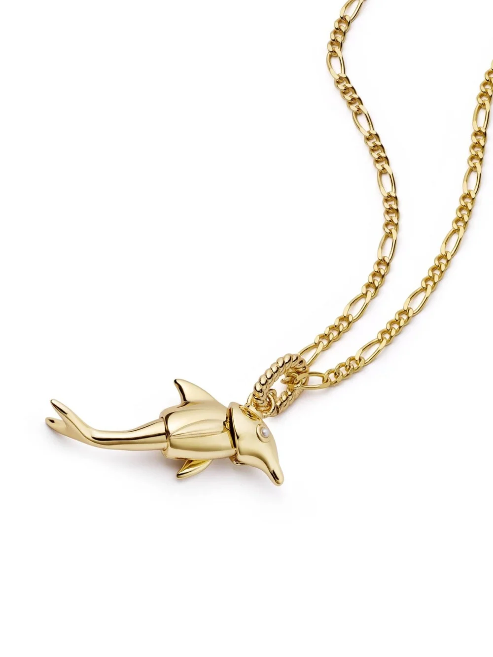 Daisy London Shrimps Dolphin Charm Necklace 18ct Gold Plate