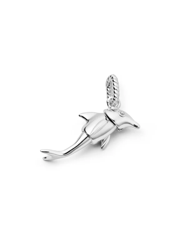 Daisy London Shrimps Dolphin Charm Silver Plate