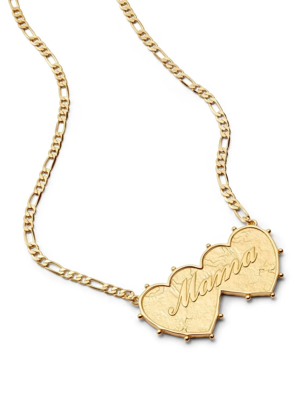 Daisy London Shrimps Double Heart Necklace 18ct Gold Plate