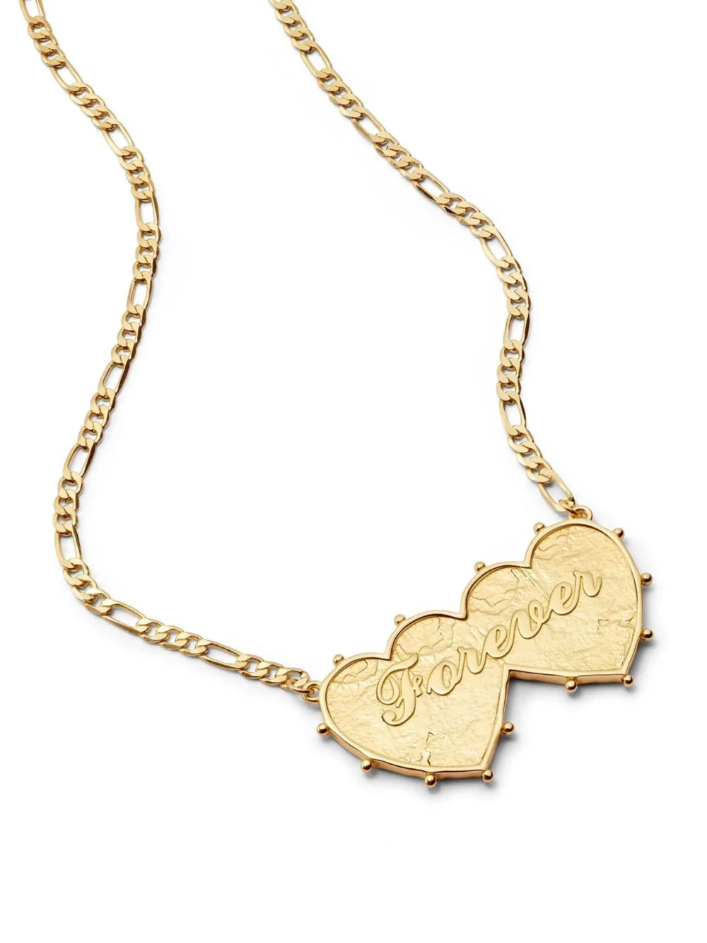 Daisy London Shrimps 'Forever' Double Heart Necklace 18ct Gold Plate