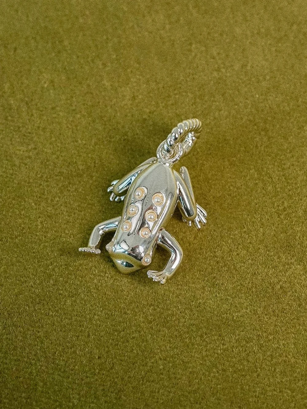 Daisy London Shrimps Frog Charm Silver Plate, view 2