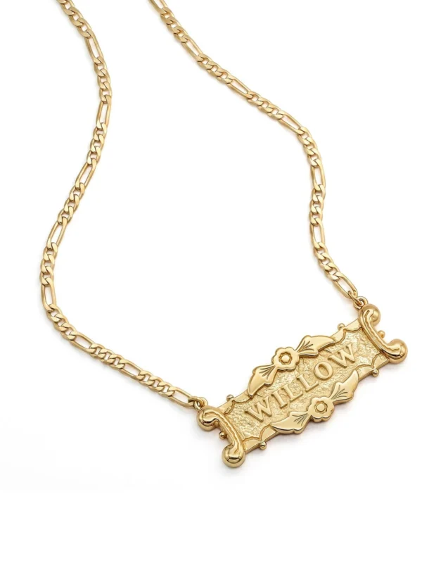 Daisy London Shrimps Ivy Personalised Necklace 18ct Gold Plate