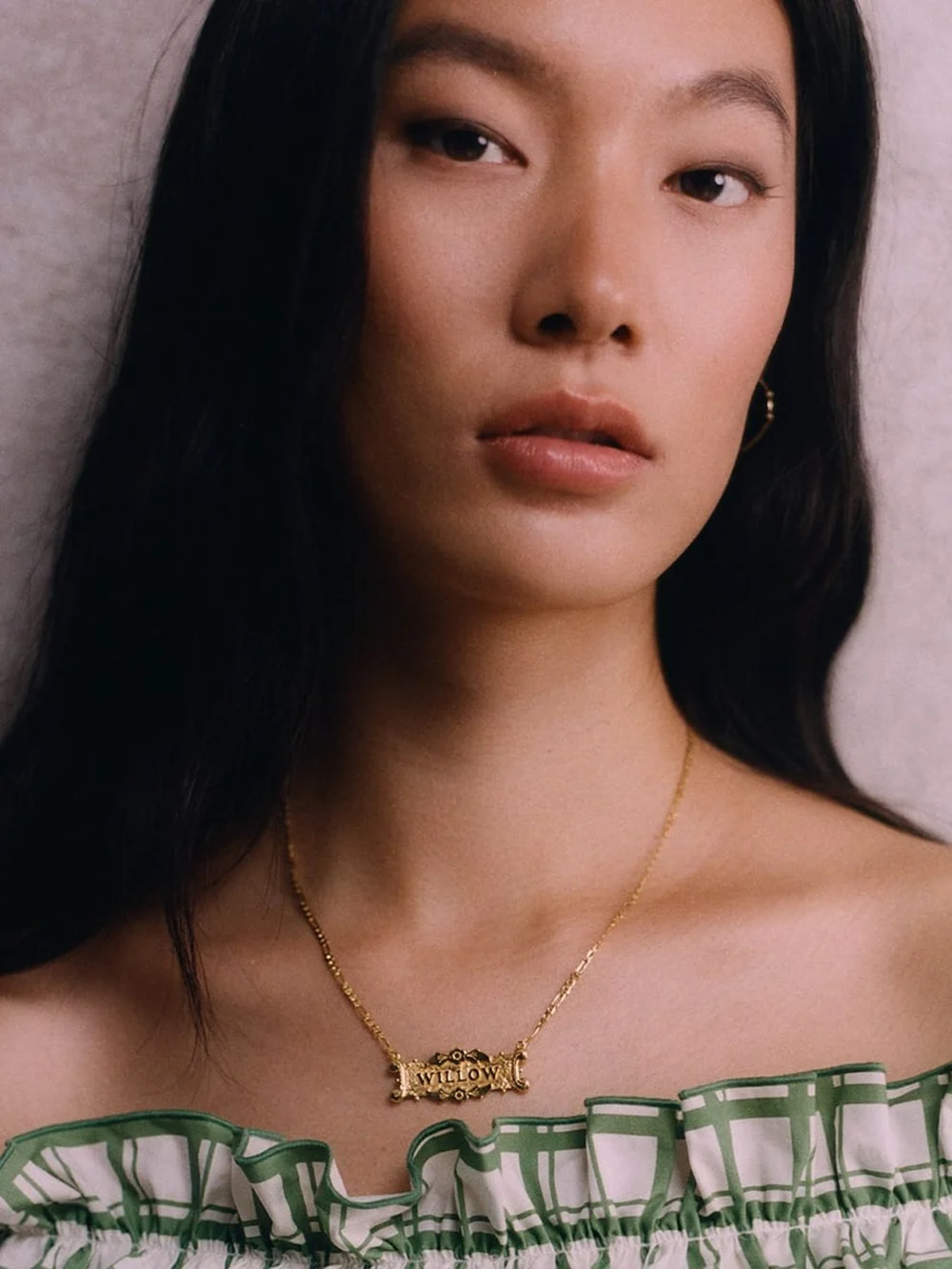 Daisy London Shrimps Ivy Personalised Necklace 18ct Gold Plate, view 4