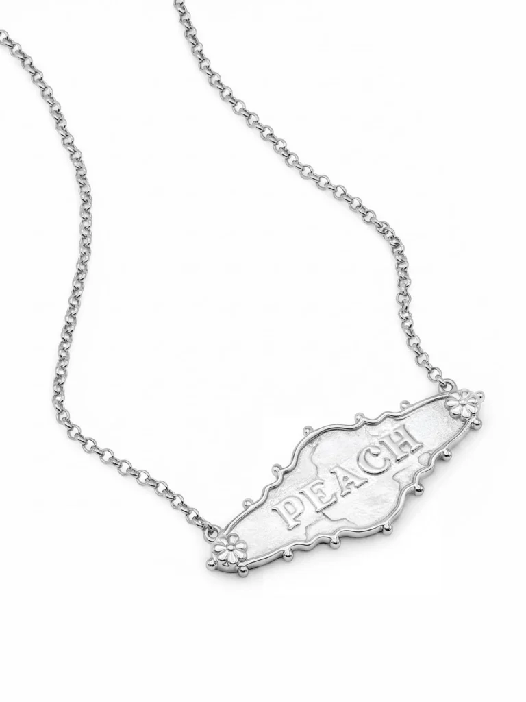 Daisy London Shrimps Keepsake Personalised Necklace Silver Plate