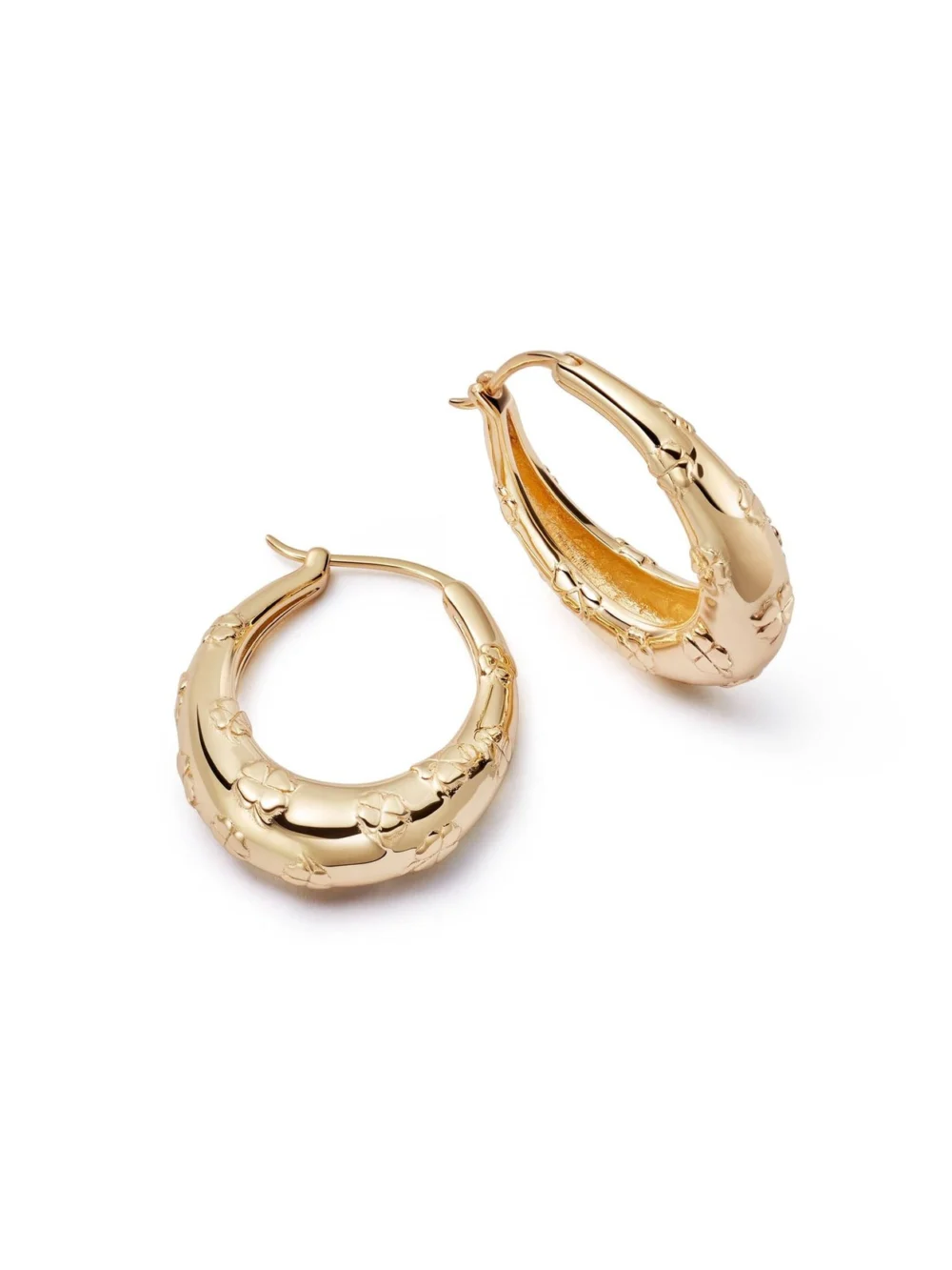 Daisy London Shrimps Lucky Horseshoe Hoop Earrings 18ct Gold Plate
