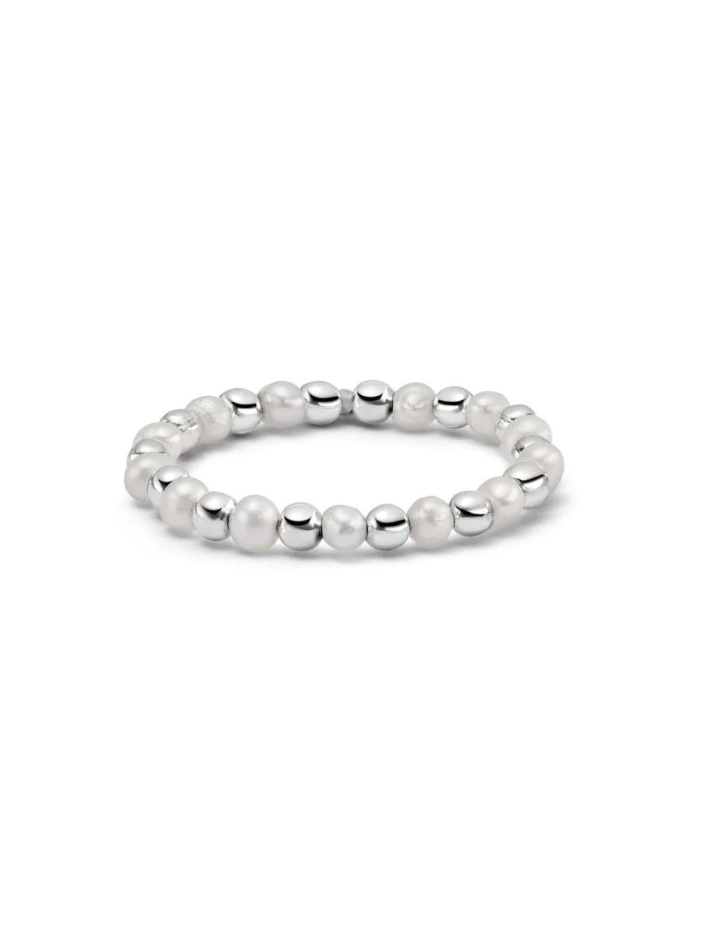 Daisy London Shrimps Pearl Beaded Ring Sterling Silver