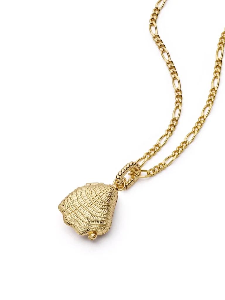 Daisy London Shrimps Shell Locket Charm Necklace 18ct Gold Plate