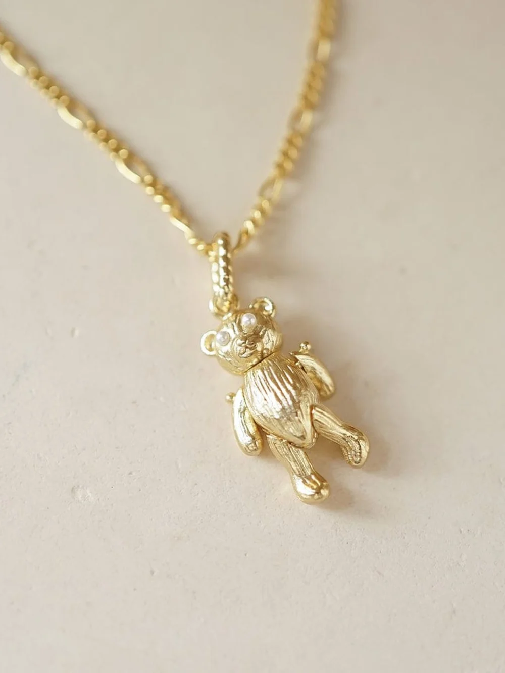 Daisy London Shrimps Teddy Bear Charm 18ct Gold Plate, view 3