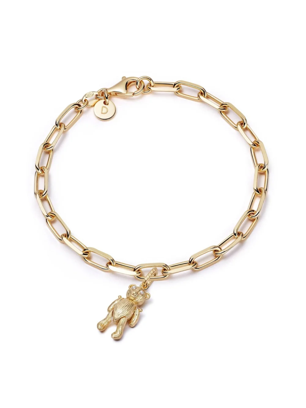 Daisy London Shrimps Teddy Bear Charm Bracelet 18ct Gold Plate