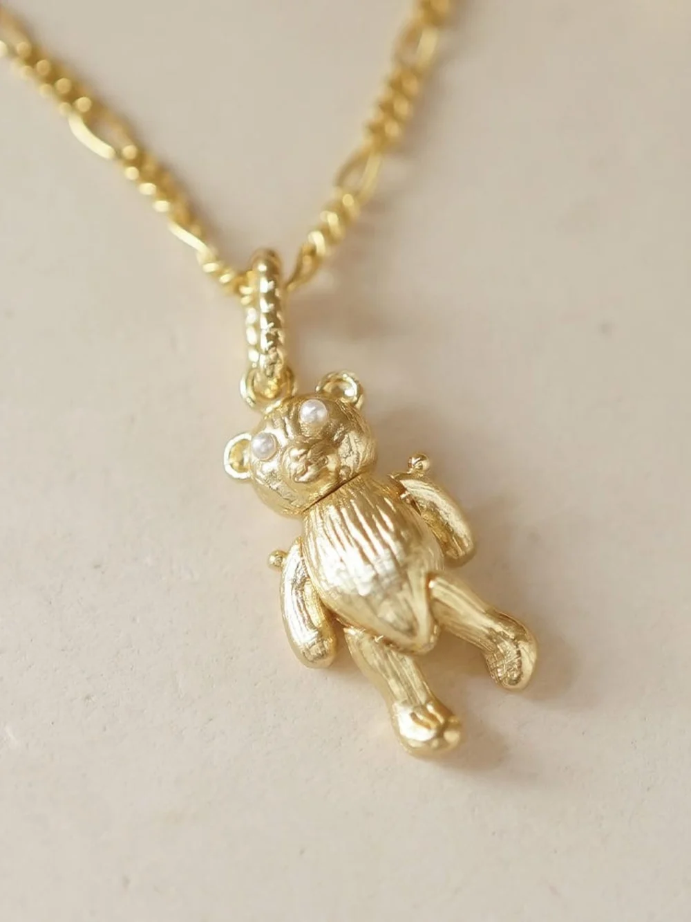 Daisy London Shrimps Teddy Bear Charm Bracelet 18ct Gold Plate, view 3