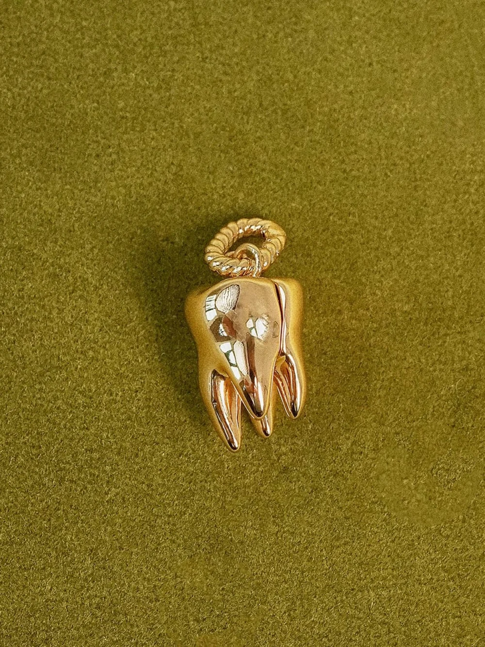 Daisy London Shrimps Tooth Locket Charm 18ct Gold Plate, view 2