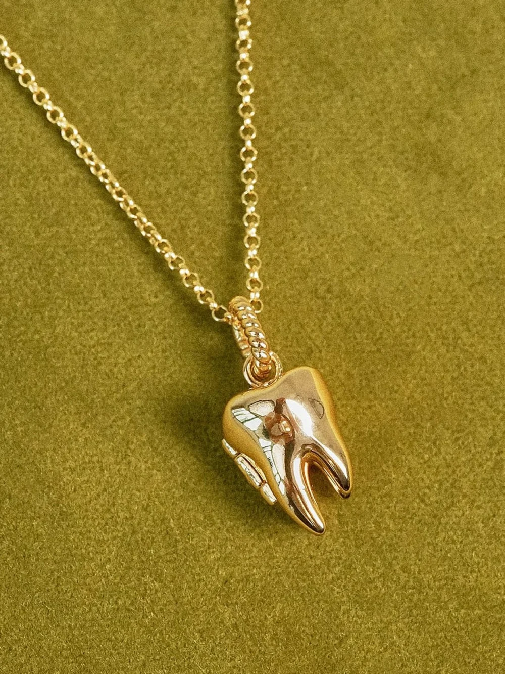 Daisy London Shrimps Tooth Locket Charm 18ct Gold Plate, view 4