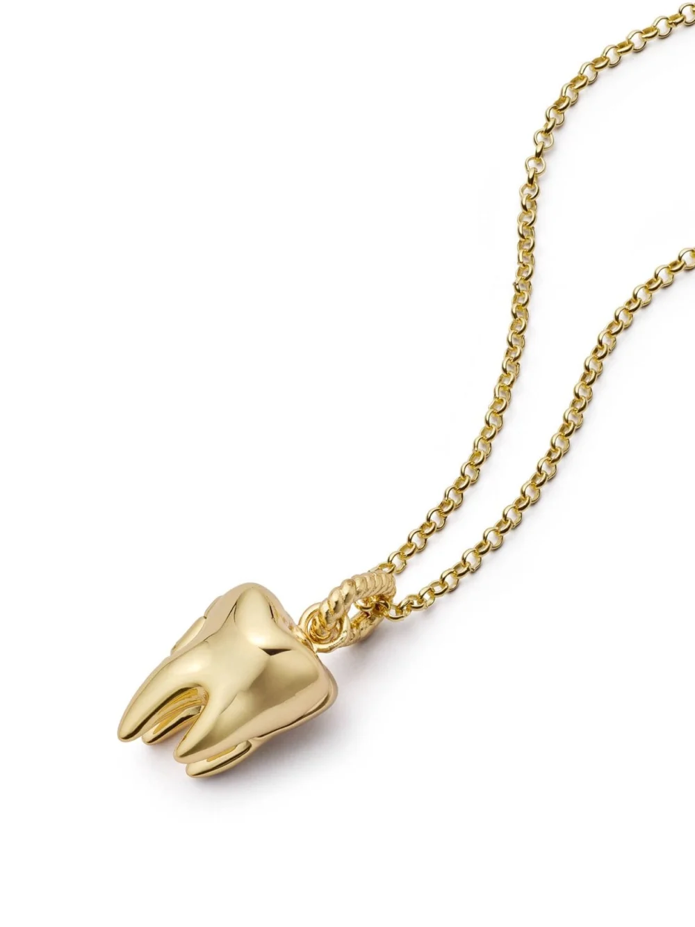 Daisy London Shrimps Tooth Locket Charm Necklace 18ct Gold Plate