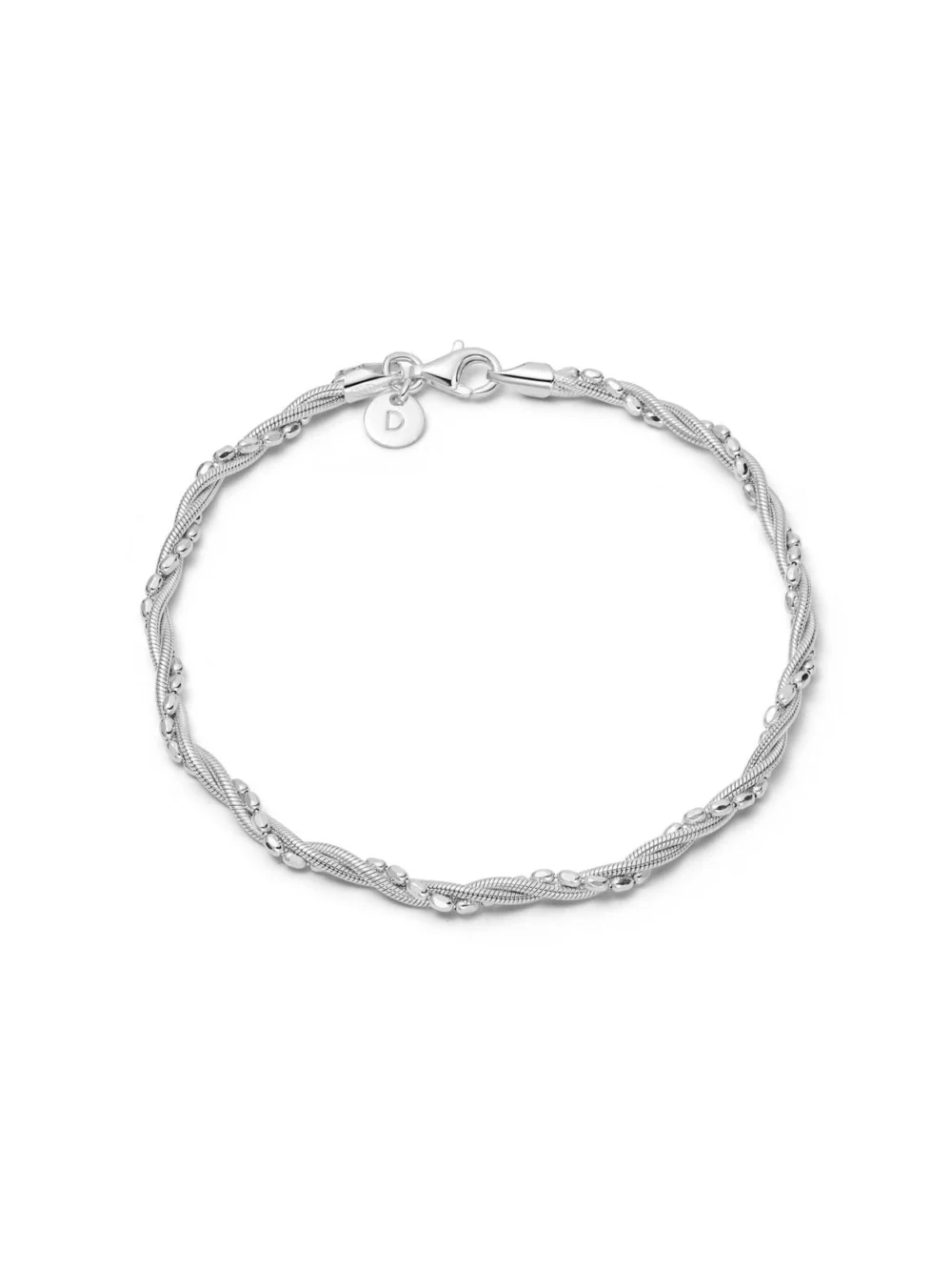 Daisy London Shrimps Twist Chain Bracelet Sterling Silver