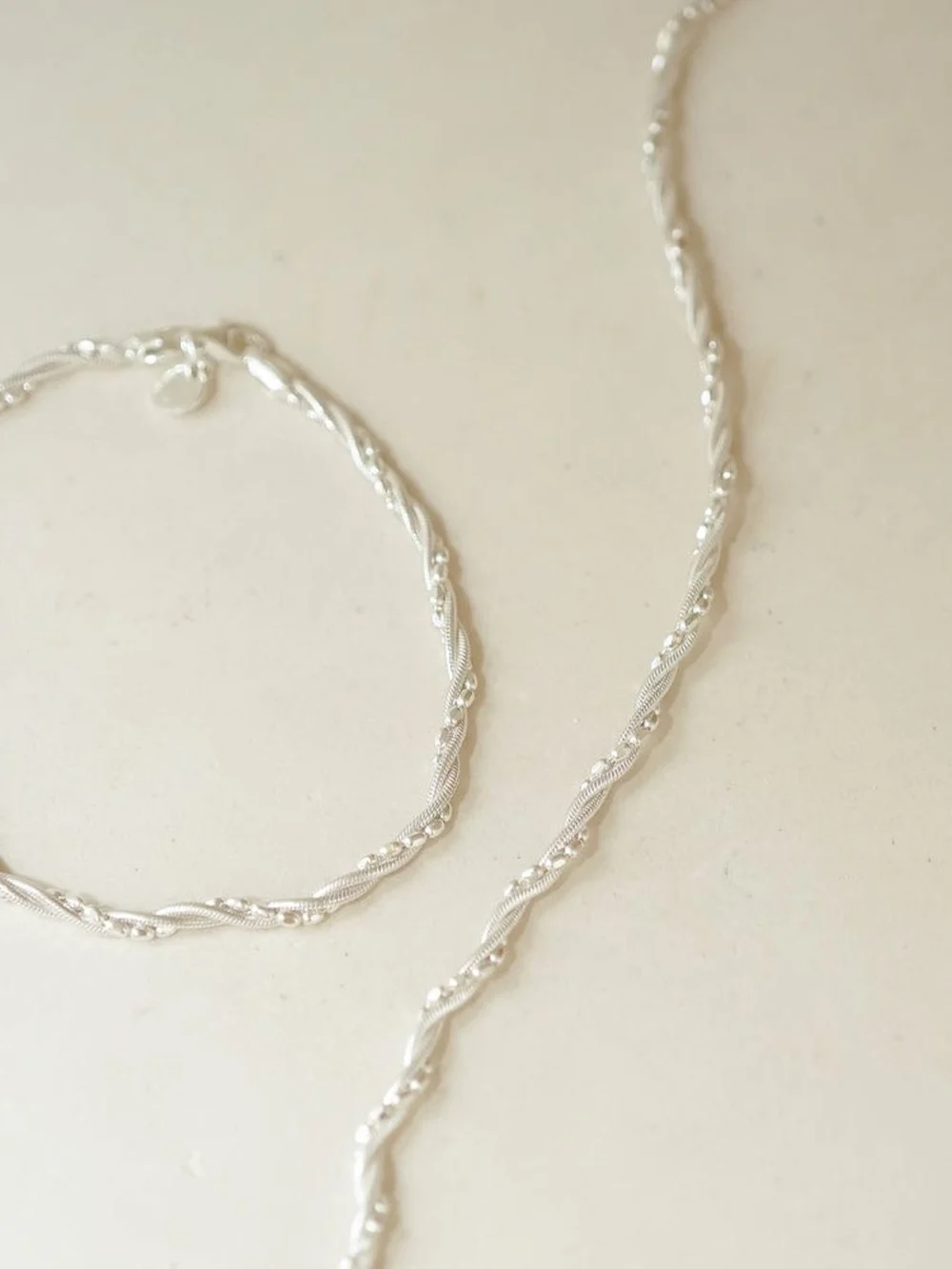 Daisy London Shrimps Twist Chain Bracelet Sterling Silver, view 5