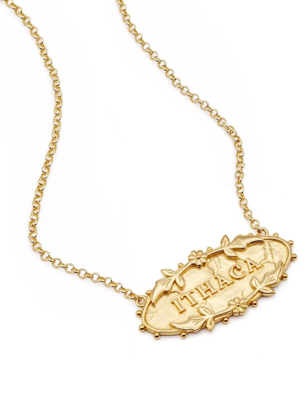 Daisy London Shrimps Wildflower Personalised Necklace 18ct Gold Plate