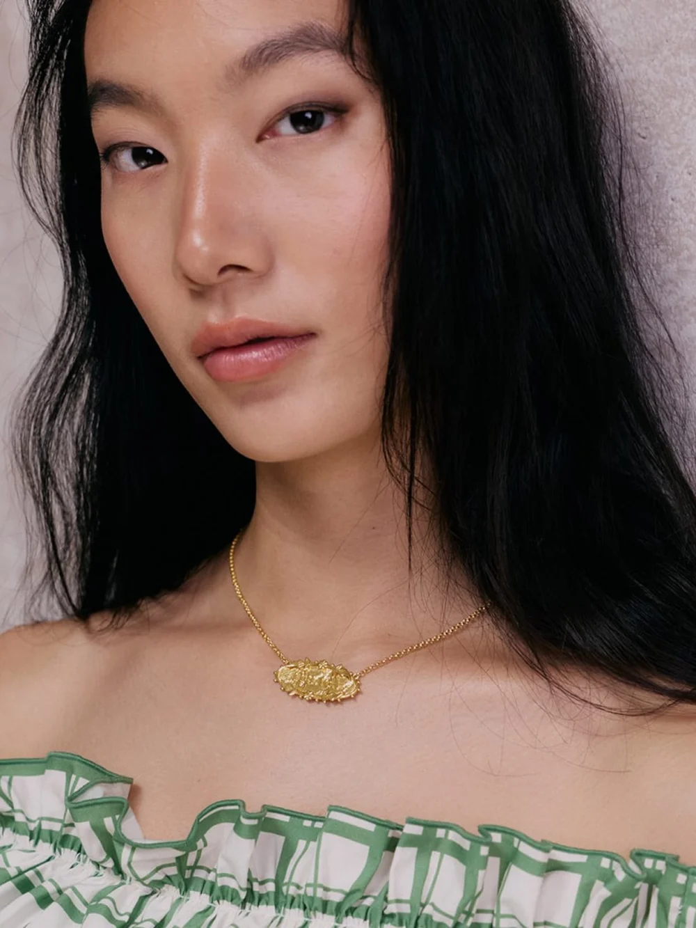 Daisy London Shrimps Wildflower Personalised Necklace 18ct Gold Plate, view 6