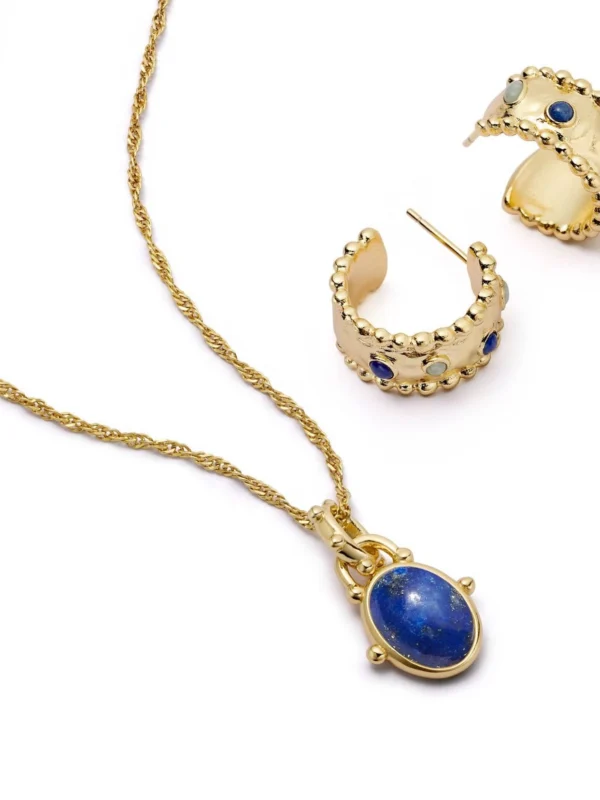 Daisy London Sol Lapis Layering Set 18ct Gold Plate