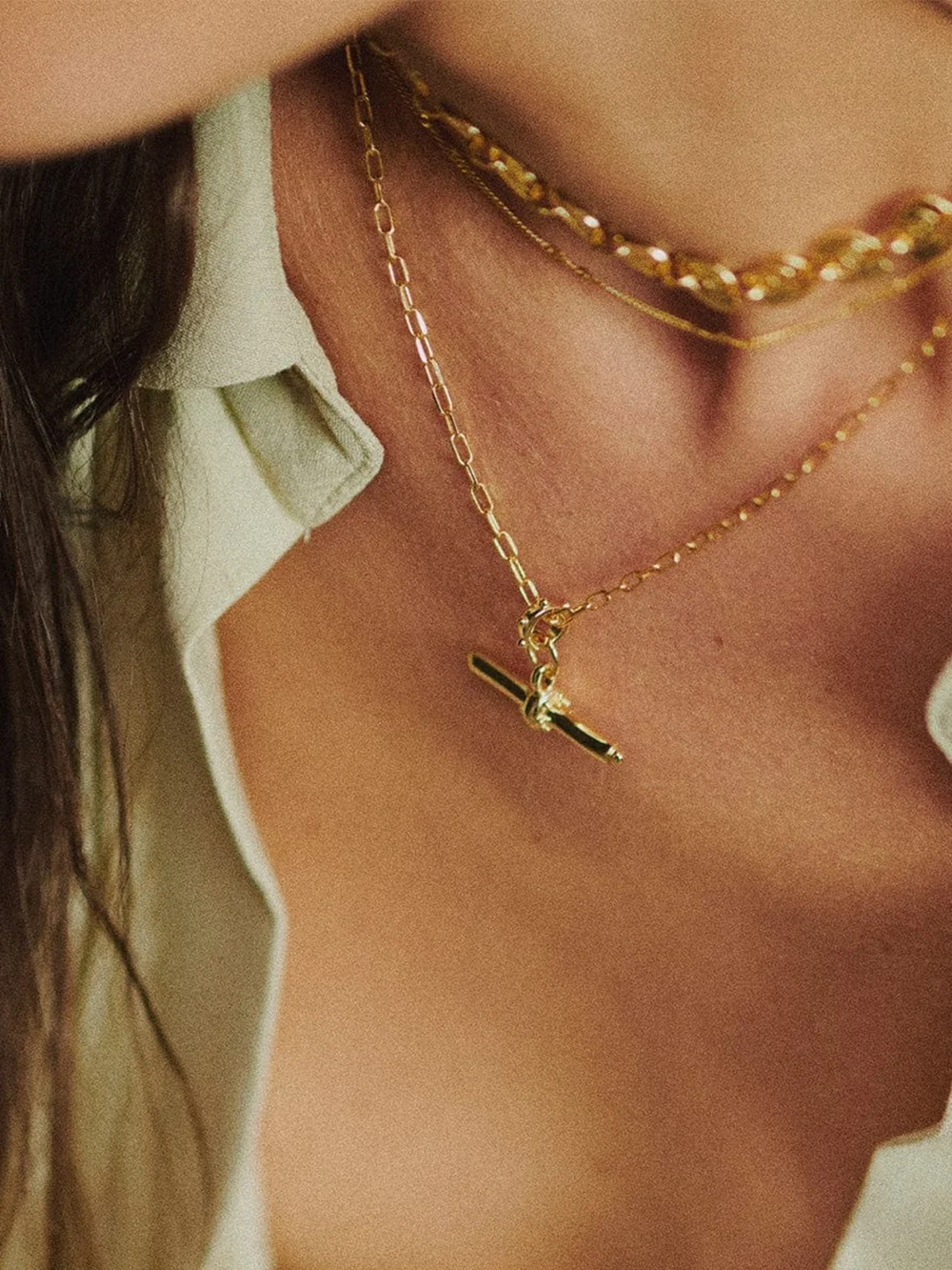 Daisy London Sol Necklace Layering Set 18ct Gold Plate, view 2