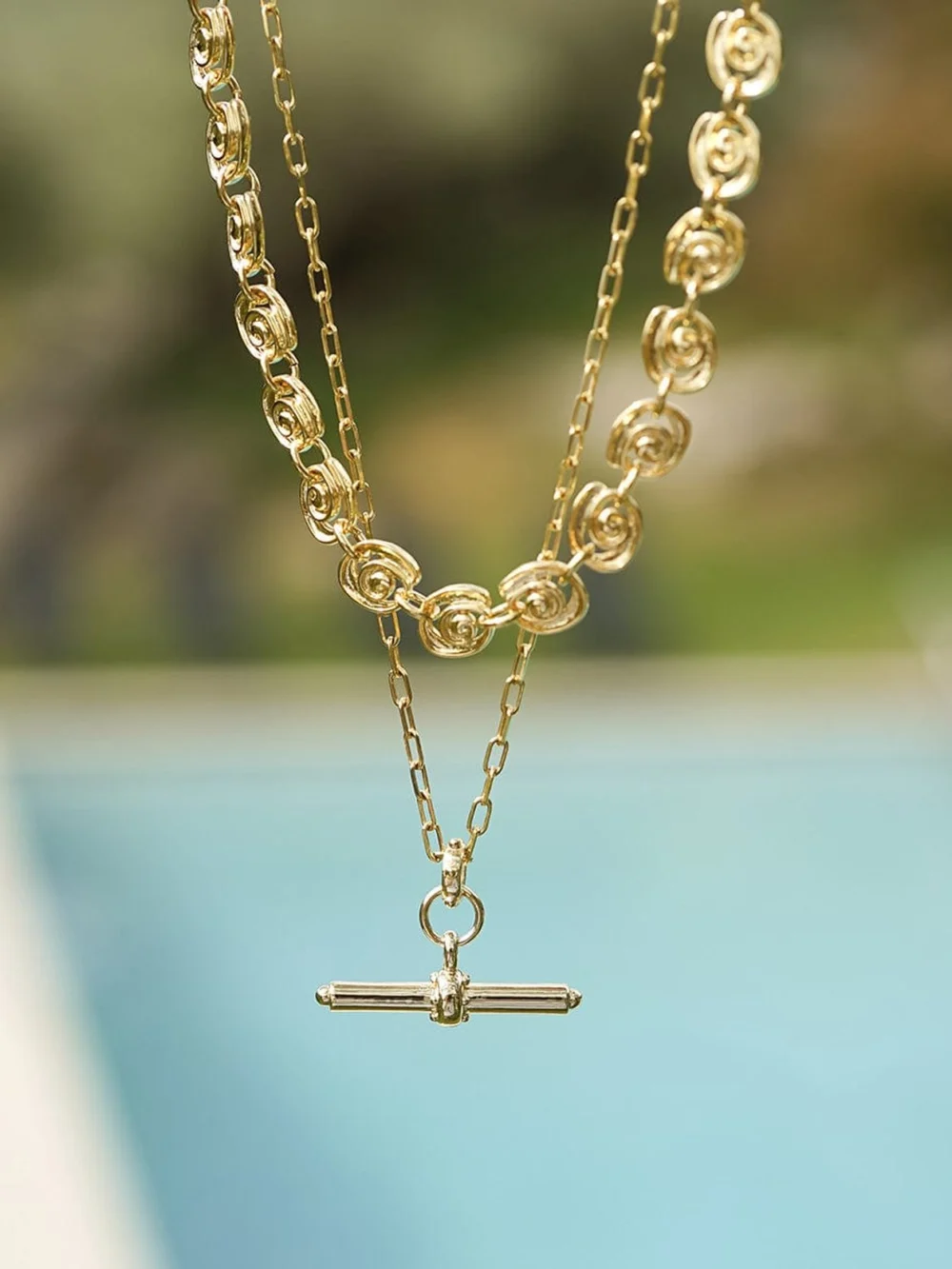 Daisy London Sol Necklace Layering Set 18ct Gold Plate, view 3