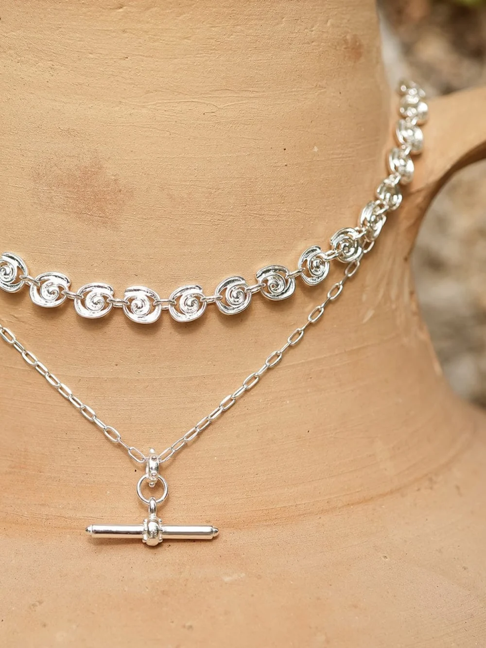 Daisy London Sol Necklace Layering Set Sterling Silver, view 3