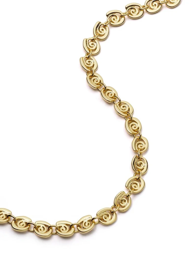 Daisy London Spiral Chain Necklace 18ct Gold Plate