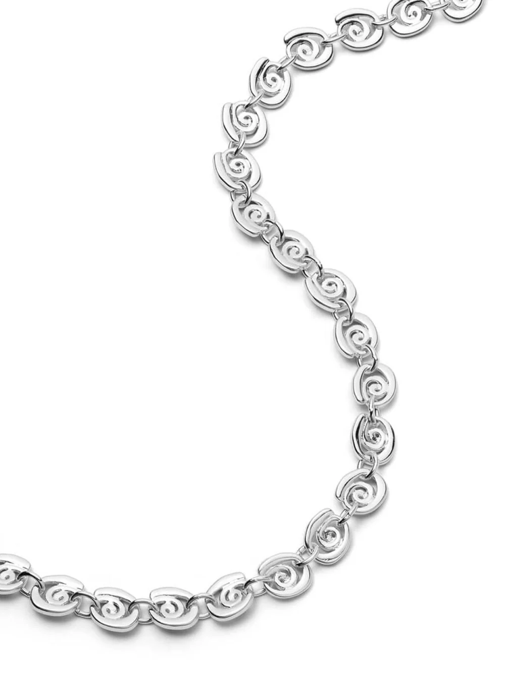 Daisy London Spiral Chain Necklace Silver Plate