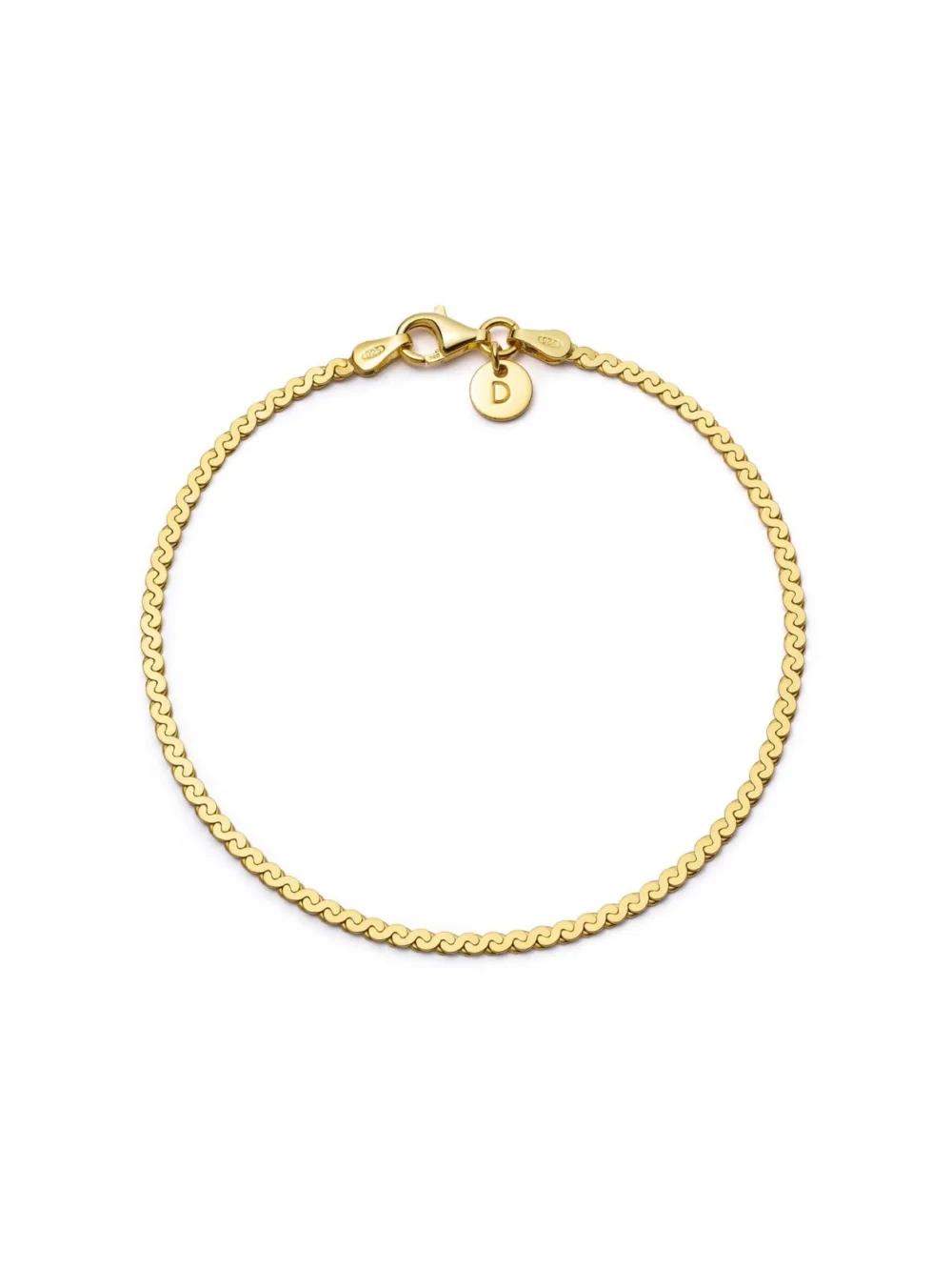Daisy London Spiral Snake Chain Bracelet 18ct Gold Plate