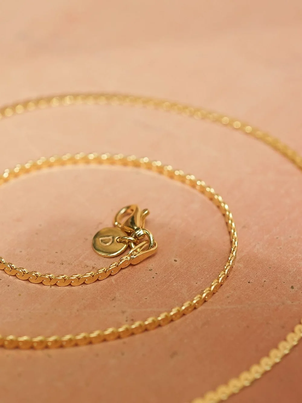 Daisy London Spiral Snake Chain Bracelet 18ct Gold Plate, view 3