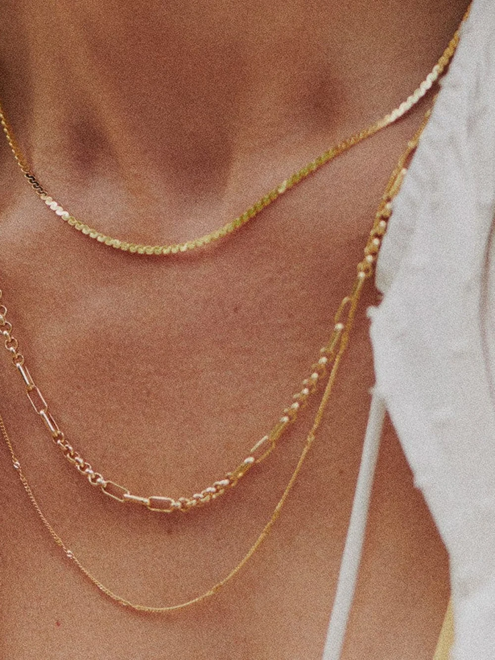 Daisy London Spiral Snake Chain Necklace 18ct Gold Plate, view 5