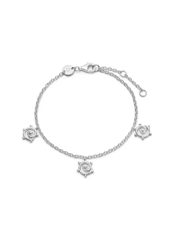 Daisy London Spiral Sun Drop Bracelet Sterling Silver