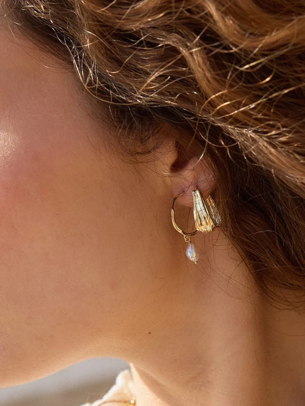 Daisy London Summer Icons Earrings Stack 18ct Gold Plate, view 2